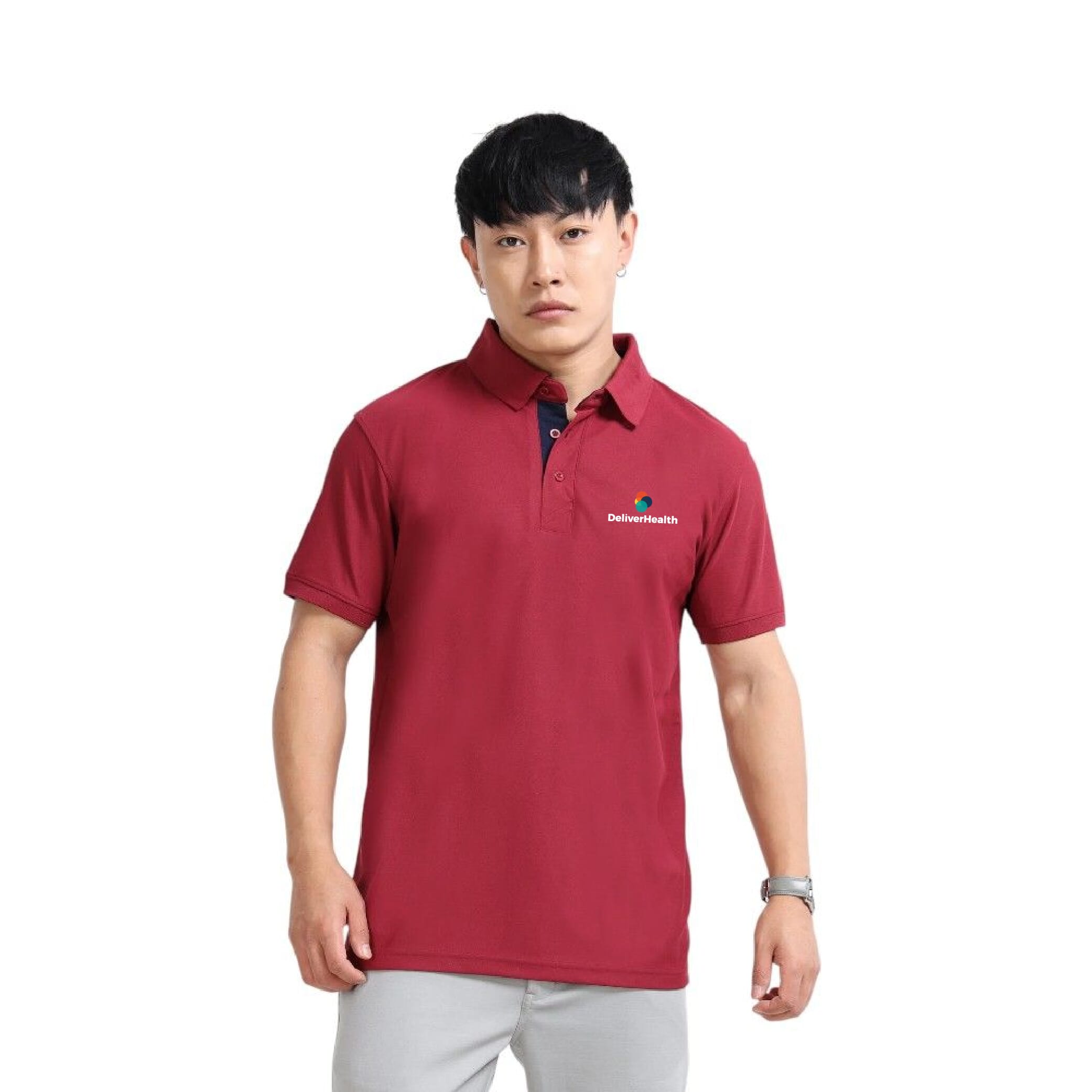 Greys&Blues AeroPiq Polo Tshirt- Maroon